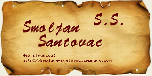 Smoljan Santovac vizit kartica